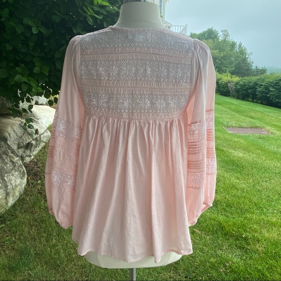 Velvet Evie Boho Lace Peasant Top - Picture 9 of 16